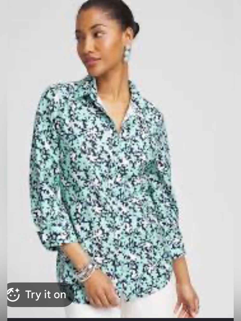 Chico's
No Iron™ Cool Floral Shirt size 14